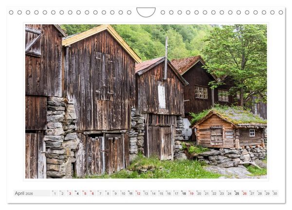 Produktbild: Norwegen. Sognefjord - Aurlandsfjord - Geirangerfjord - Stavanger (Wandkalender 2026 DIN A4 quer), CALVENDO Monatskalender