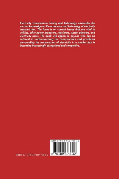 Produktbild: Electricity Transmission Pricing and Technology