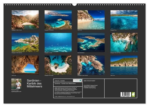 Produktbild: Sardinien - Karibik des Mittelmeers (Wandkalender 2026 DIN A2 quer), CALVENDO Monatskalender