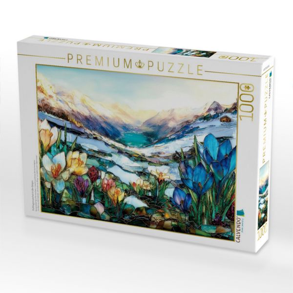 Produktbild: CALVENDO Puzzle Fr&uuml;hlingserwachen in den Bergen | 1000 Teile Lege-Gr&ouml;&szlig;e 64x48cm Foto-Puzzle f&uuml;r gl&uuml;ckliche Stunden