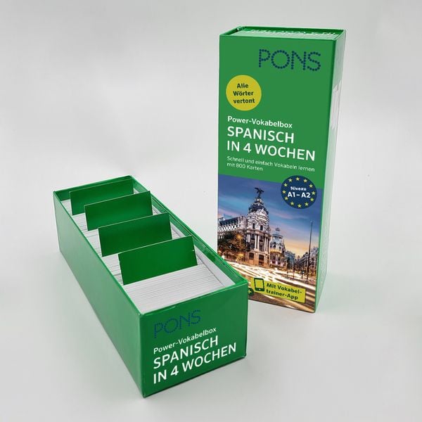 Produktbild: PONS Power-Vokabelbox Spanisch in 4 Wochen