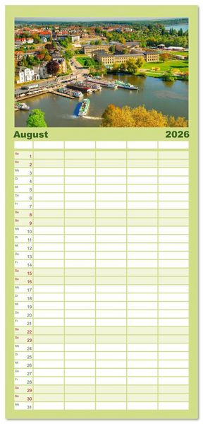 Produktbild: Familienplaner 2026 - Schwerin - Welterbe mit 5 Spalten (Wandkalender, 21 x 45 cm) CALVENDO