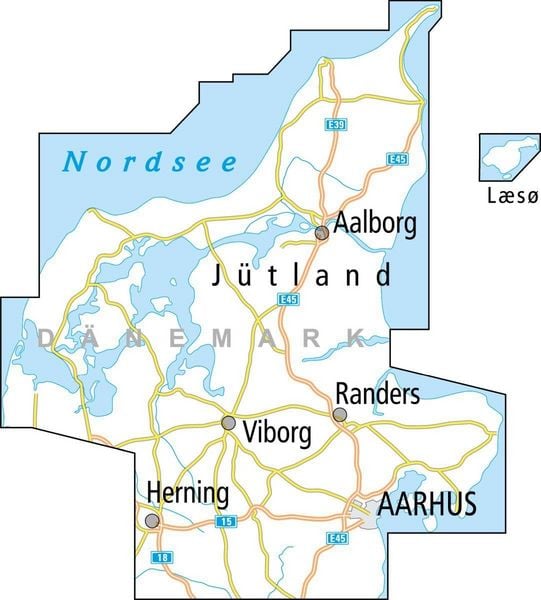 Produktbild: BVA ADFC Radtourenkarte D&auml;nemark/J&uuml;tland Nord 1:150.000