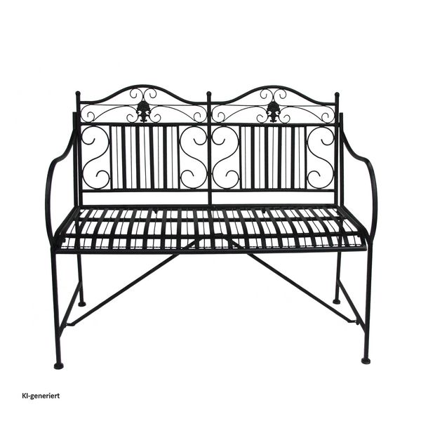 Produktbild: HTI-Living Gartenbank Schwarz Metallbank Celia Gartenbank Schwarz Metallbank Celia