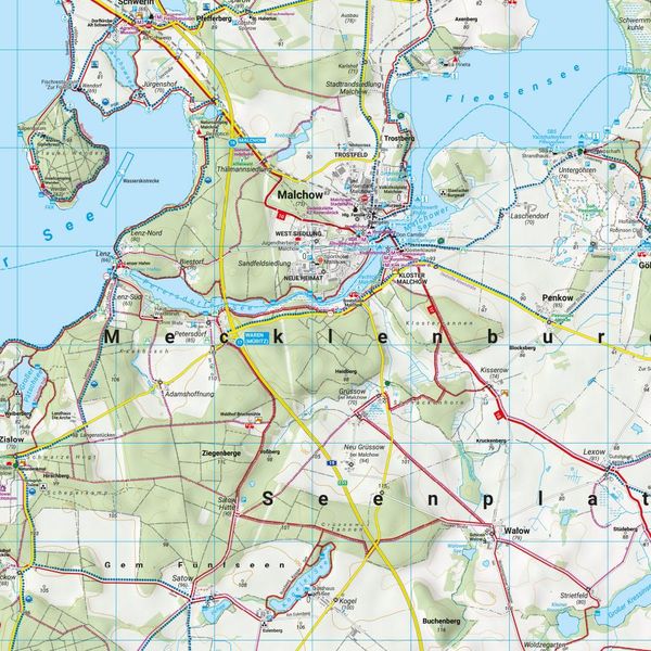 Produktbild: M&uuml;ritz, Waren (M&uuml;ritz), Plau, Wander/Radkarte 1:50.000