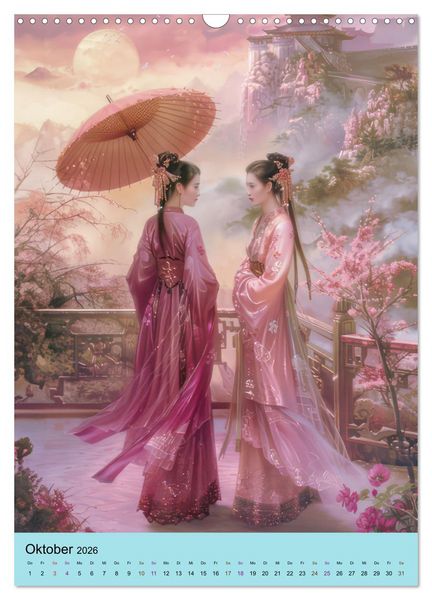 Produktbild: Grazi&ouml;se asiatische Frauen - Asienstil (Wandkalender 2026 DIN A3 hoch), CALVENDO Monatskalender