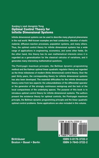 Produktbild: Optimal Control Theory for Infinite Dimensional Systems