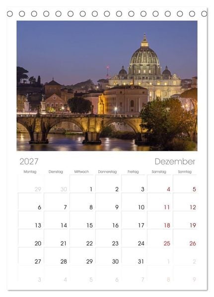 Produktbild: Tischplaner 2027 - Rom - Am Tag und in der Nacht (A5 Tischkalender zum Aufstellen) CALVENDO