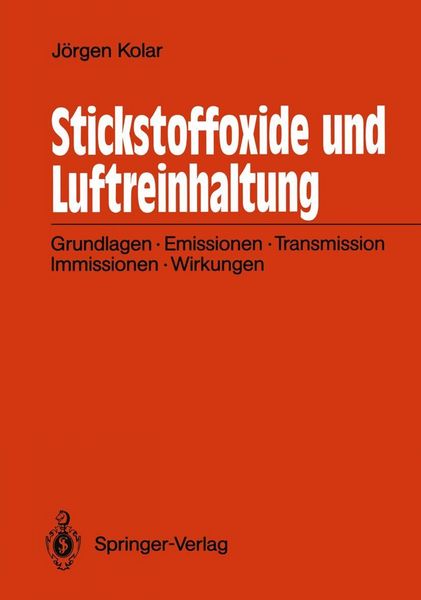 Produktbild: Stickstoffoxide und Luftreinhaltung