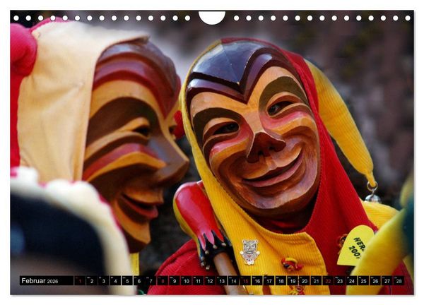 Produktbild: Alemannische Masken (Wandkalender 2026 DIN A4 quer), CALVENDO Monatskalender
