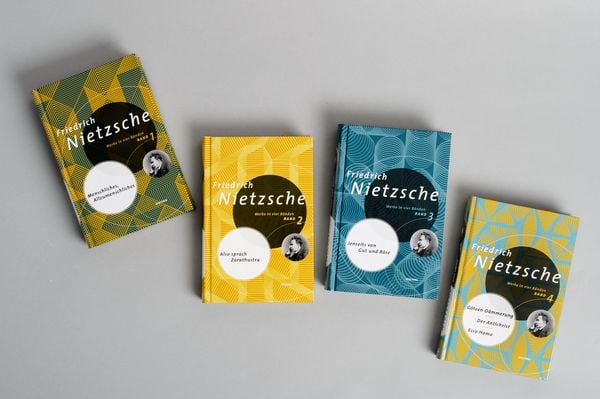 Produktbild: Friedrich Nietzsche, Werke in vier B&auml;nden (Menschliches, Allzu Menschliches - Also sprach Zarathustra - Jenseits von Gut und B&ouml;se - G&ouml;tzend&auml;mmerung/Der Antichrist/Ecce Homo) (4 B&auml;nde im Schuber)
