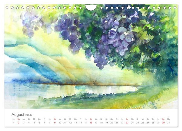 Produktbild: Faszination Aquarell - Eckard Funck (Wandkalender 2026 DIN A4 quer), CALVENDO Monatskalender