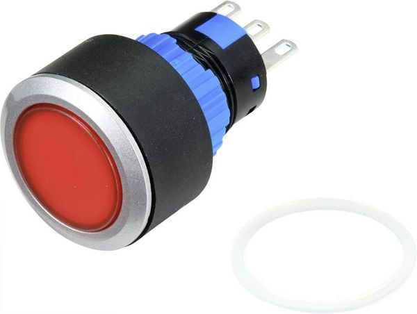 TRU COMPONENTS TC-9219072 Drucktaster 250 V/AC 3 A 1 x Aus/(Ein) rastend (Ø) 25 mm IP65 1 St.