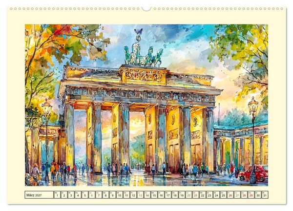 Produktbild: Deutschland. K&uuml;nstlerische Interpretationen (hochwertiger Premium Wandkalender 2027 DIN A2 quer), Kunstdruck in Hochglanz