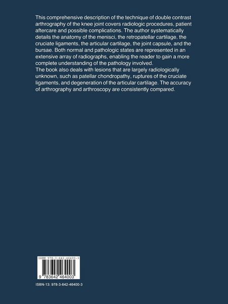Produktbild: Arthrography of the Knee Joint