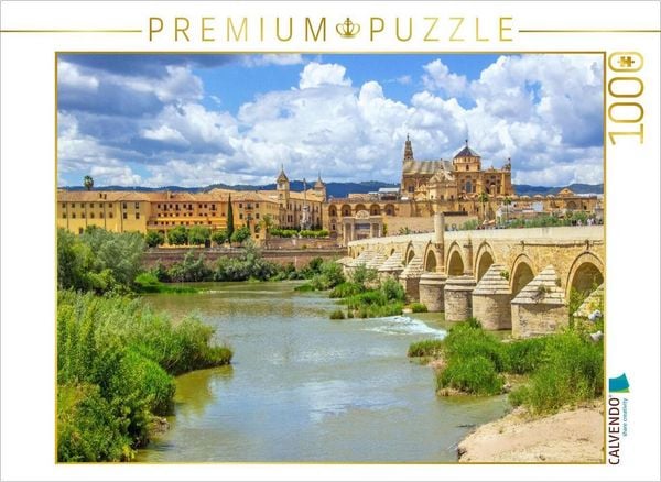 Produktbild: CALVENDO Puzzle Die R&ouml;mische Br&uuml;cke &uuml;ber den Guadalquivir | 1000 Teile Lege-Gr&ouml;&szlig;e 64x48cm Foto-Puzzle f&uuml;r gl&uuml;ckliche Stunden