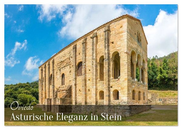Oviedo - Asturische Eleganz in Stein (Tischkalender 2026 DIN A5 quer), CALVENDO Monatskalender