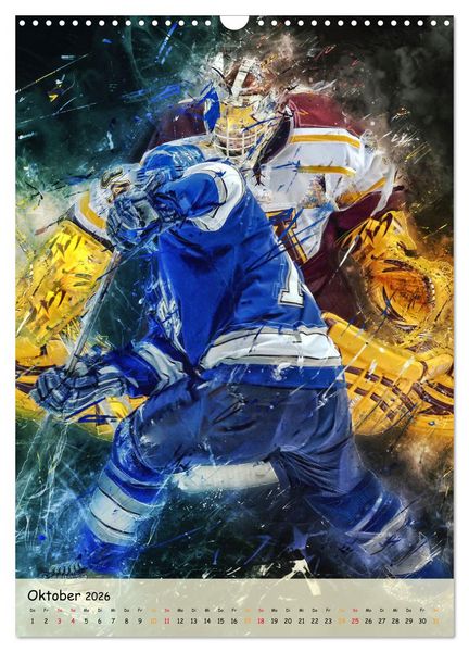 Produktbild: Eishockey spektakul&auml;r (Wandkalender 2026 DIN A3 hoch), CALVENDO Monatskalender