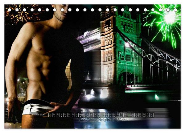 Produktbild: public phantasies - erotische M&auml;nnerfotografie (Tischkalender 2026 DIN A5 quer), CALVENDO Monatskalender