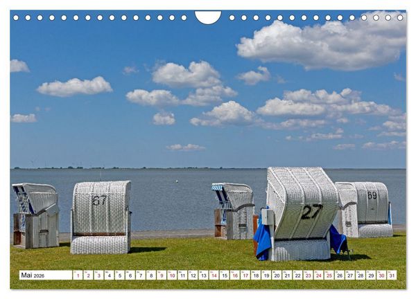 Produktbild: Moin Nordfriesland - Urlaub an der Nordseek&uuml;ste (Wandkalender 2026 DIN A4 quer), CALVENDO Monatskalender