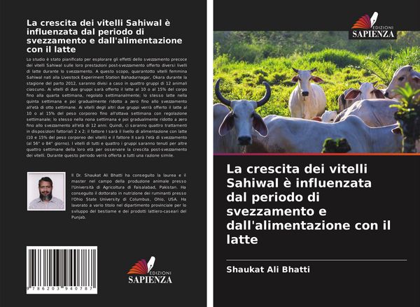 Produktbild: La crescita dei vitelli Sahiwal &egrave; influenzata dal periodo di svezzamento e dall'alimentazione con il latte