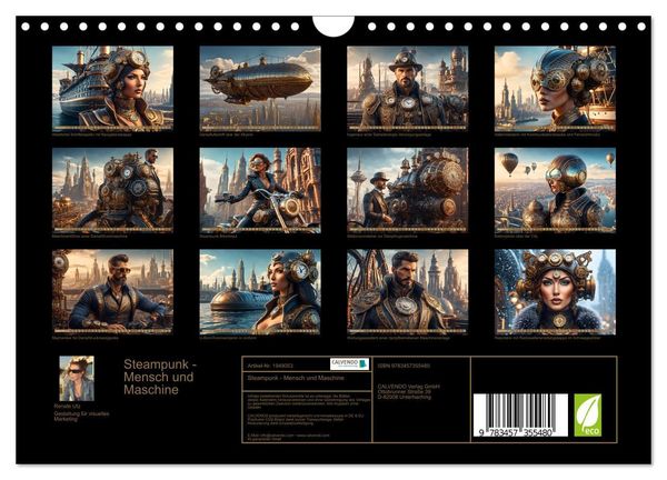 Produktbild: Steampunk - Mensch und Maschine (Wandkalender 2026 DIN A4 quer), CALVENDO Monatskalender