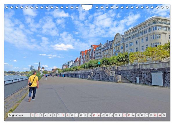 Produktbild: D&uuml;sseldorf Vom Ufer bis zur Skyline (Wandkalender 2026 DIN A4 quer), CALVENDO Monatskalender