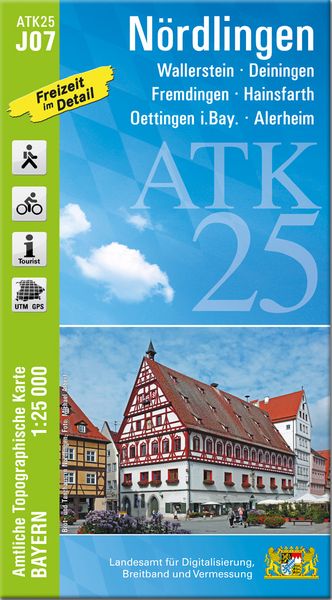 ATK25-J07 Nördlingen (Amtliche Topographische Karte 1:25000), Sonstige von , Landesamt für Digitalisierung, Breitband und Vermessung, Bayern,