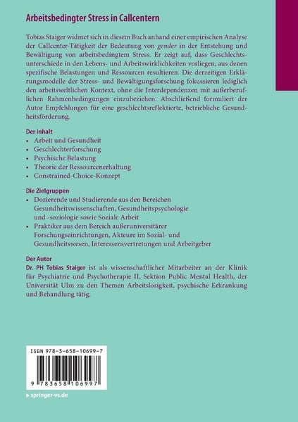 Produktbild: Arbeitsbedingter Stress in Callcentern