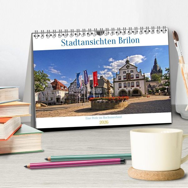 Produktbild: Stadtansichten Brilon (Tischkalender 2026 DIN A5 quer), CALVENDO Monatskalender