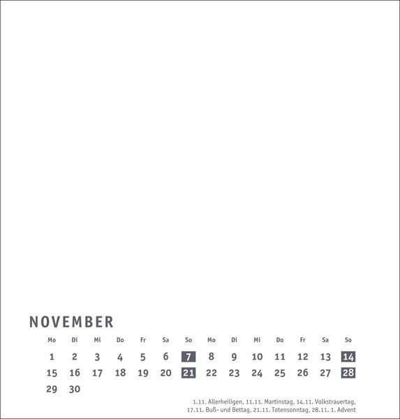 Produktbild: Premium-Bastelkalender wei&szlig; mittel 2027