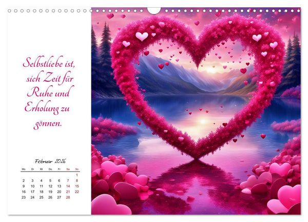 Produktbild: Dein Jahr gef&uuml;llt mit Selbstliebe (Wandkalender 2026 DIN A3 quer), CALVENDO Monatskalender
