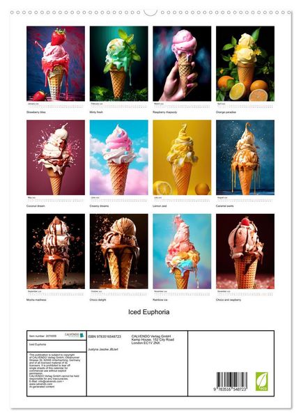 Produktbild: Iced Euphoria (High Quality Premium Wall Calendar 2026 DIN A2 portrait),CALVENDO 12 Month Wall Calendar