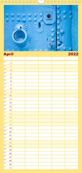 Produktbild: Familienplaner Chefchaouen - Blaue Stadt in Marokko (Wandkalender 2022 , 21 cm x 45 cm, hoch)