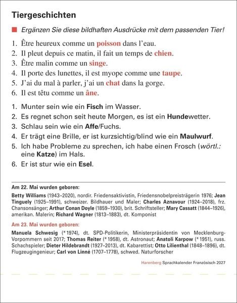 Produktbild: Franz&ouml;sisch Sprachkalender 2027 - Franz&ouml;sisch lernen leicht gemacht - Tagesabrei&szlig;kalender