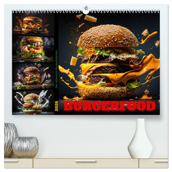 Produktbild: Burgerfood (hochwertiger Premium Wandkalender 2026 DIN A2 quer), Kunstdruck in Hochglanz