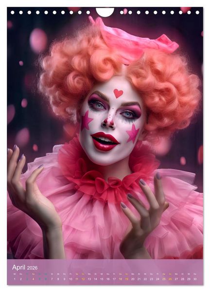 Produktbild: Ein Hauch von Magie - Schrille Clowns im Rampenlicht (Wandkalender 2026 DIN A4 hoch), CALVENDO Monatskalender