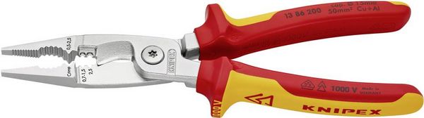 Produktbild: Knipex-Werk Elektro-Installationszange 13 86 200