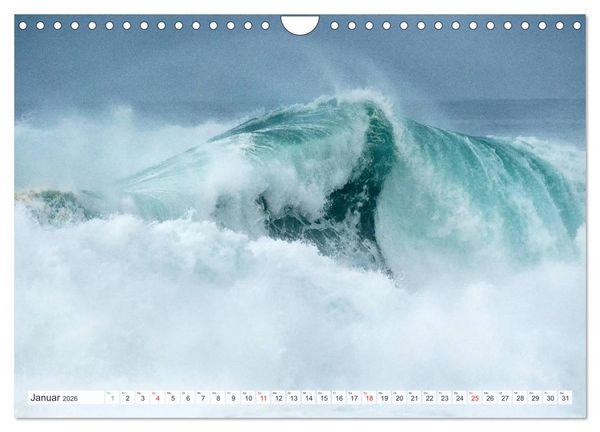 Produktbild: WASSERBERGE - Die Riesenwellen von Nazar&eacute; (Wandkalender 2026 DIN A4 quer), CALVENDO Monatskalender
