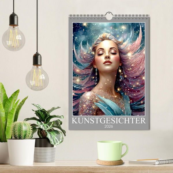 Produktbild: Kunstgesichter (Wandkalender 2026 DIN A4 hoch), CALVENDO Monatskalender