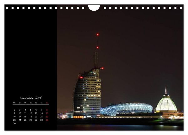 Produktbild: Bremerhaven Nights (Wandkalender 2026 DIN A4 quer), CALVENDO Monatskalender