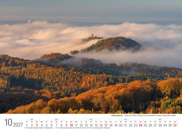 Produktbild: Siebengebirge 2027 Bildkalender A4 quer, spiralgebunden