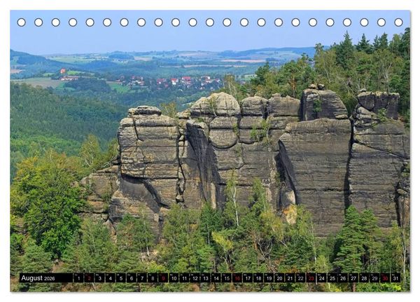 Produktbild: Elbsandsteingebirge (Tischkalender 2026 DIN A5 quer), CALVENDO Monatskalender