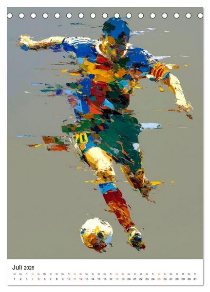 Produktbild: Sport in Farben (Tischkalender 2026 DIN A5 hoch), CALVENDO Monatskalender