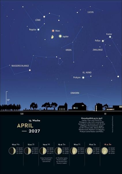 Produktbild: KOSMOS Himmelsjahr Wochen-Kulturkalender 2027 - Der Wandkalender f&uuml;r jede Woche