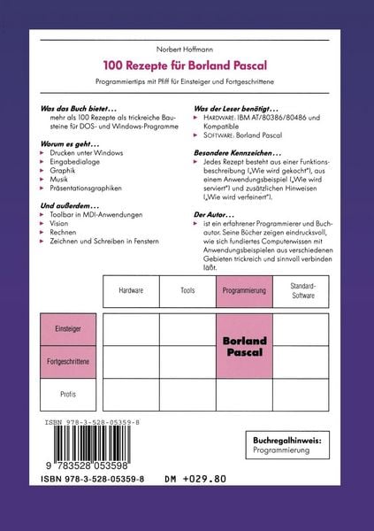Produktbild: 100 Rezepte f&uuml;r Borland Pascal