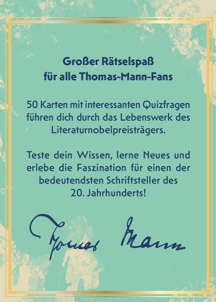 Produktbild: Das gro&szlig;e Thomas-Mann-Quiz
