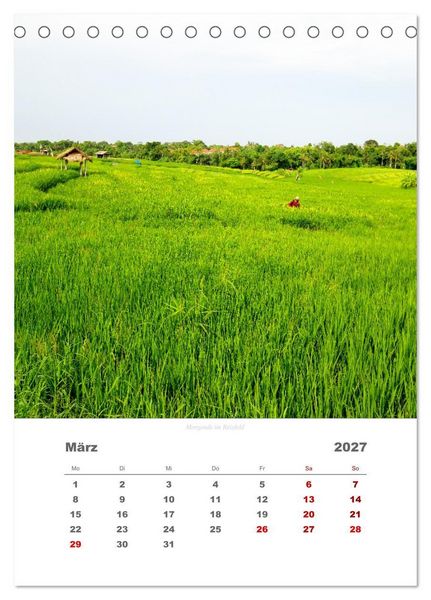 Produktbild: Reiseimpressionen durch Bali (Tischkalender 2027 DIN A5 hoch), CALVENDO Monatskalender