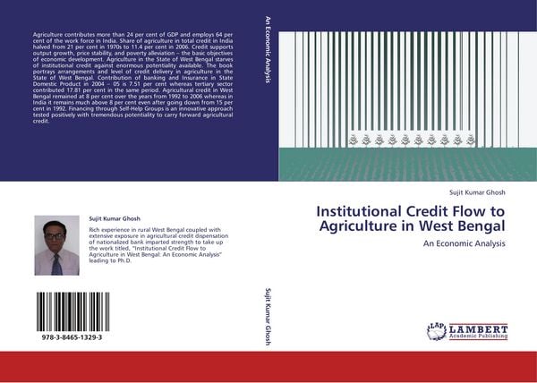 Produktbild: Institutional Credit Flow to Agriculture in West Bengal