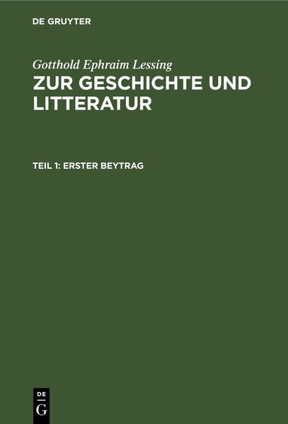 Produktbild: Erster Beytrag